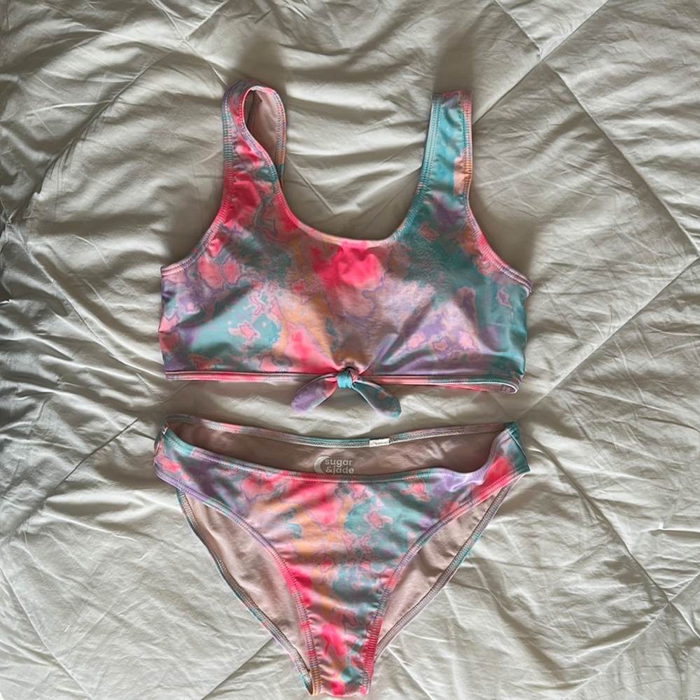 Colorful Tie-Dye Bikini Set